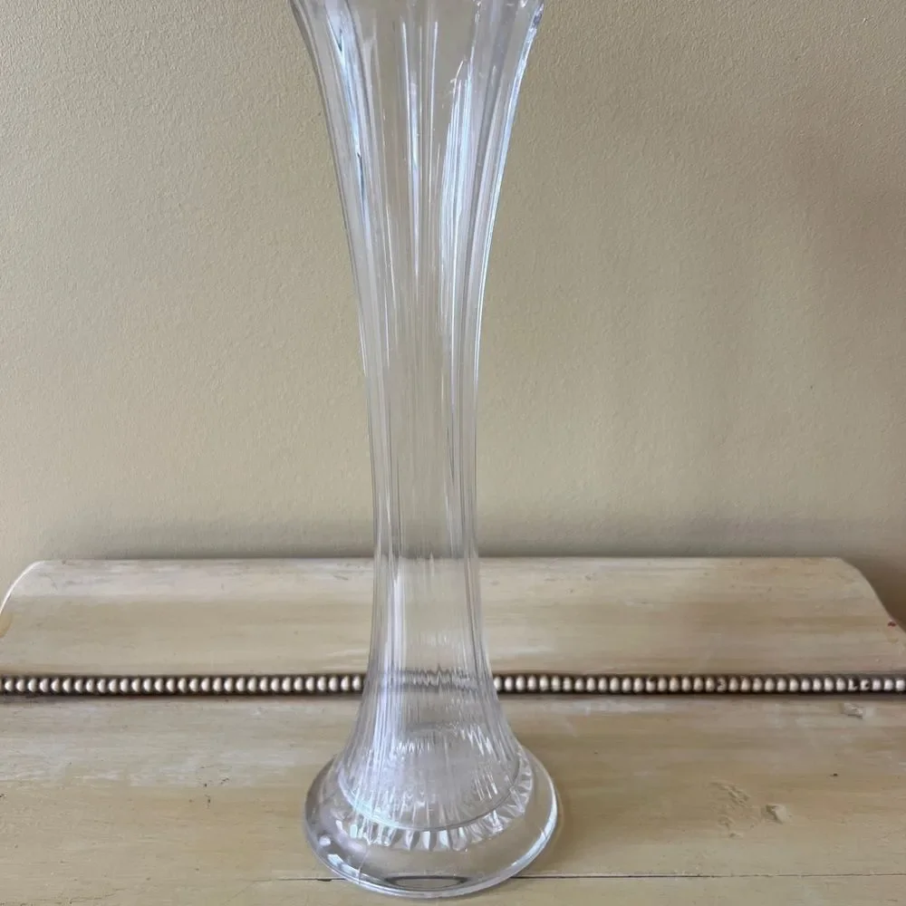 Clear Glass Swung Vase